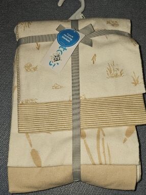 NWT Carter 4 Piece Receiving Blanket Set Boy Girl Duck Baby Infant Frog Mushroom